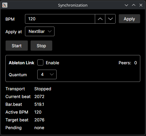 Synchronization Tool Window